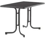 Sieger Gartenklapptisch, Anthrazit, Grau, Metall, rechteckig, Rundrohr,...