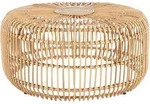 Beliani Garten-Beistelltisch, Beige, Natur, Naturmaterialien, 85x40x85 cm,