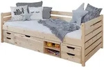 Livetastic Stauraumbett, Natur, Holz, Kiefer, massiv, 90x200 cm, f&uuml;r Rollrost