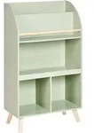 Beliani B&uuml;cherregal, Hellgr&uuml;n, Braun, Holzwerkstoff, 60x102x30 cm, Wohnzimmer,