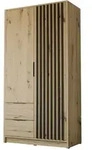 Lookway Kleiderschrank, Eiche Artisan, Holzwerkstoff, 105x200x51 cm,...
