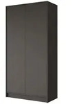 Altdecor Kleiderschrank, Schwarz, Holzwerkstoff, 102x200x51 cm, Schlafzimmer,