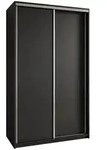 Masseno Schwebet&uuml;renschrank, Schwarz, Holzwerkstoff, 5 F&auml;cher, 2 Schubladen,