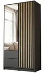 Lookway Kleiderschrank, Graphit, Holzwerkstoff, 105x200x51 cm, Schlafzimmer,