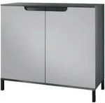 Vladon Kommode, Greige, Holzwerkstoff, 92.5x83.5x35 cm, Wohnzimmer, Kommoden &