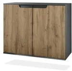 Vladon Kommode, Eiche Wotan, Holzwerkstoff, 92.5x73.5x35 cm, Wohnzimmer,...