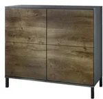 Vladon Kommode, Alteiche, Holzwerkstoff, 92.5x83.5x35 cm, Wohnzimmer, Kommoden &