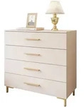 Lookway Kommode, Kaschmir, Gold, Holzwerkstoff, 95x86x40 cm, Wohnzimmer,...