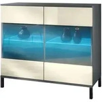 Vladon Kommode, Creme, Holzwerkstoff, 92.5x83.5x35 cm, Wohnzimmer, Kommoden &