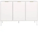 Selsey Sideboard, Wei&szlig;, Metall, 6 F&auml;cher, Rechteckig, 150x86x40 cm,...