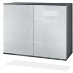 Vladon Kommode, Wei&szlig; Hochglanz, Holzwerkstoff, 92.5x73.5x35 cm, Wohnzimmer,...
