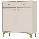 Masseno Kommode, Beige, Holzwerkstoff, 2 Schubladen, 84x94x41 cm, Wohnzimmer,
