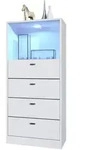 Vladon Kommode, Wei&szlig;, Holzwerkstoff, 56x125x36 cm, Wohnzimmer, Kommoden &