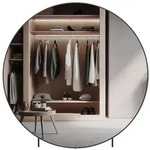 Home Deluxe Spiegel, Schwarz, Glas, 160x160x2 cm, Badezimmer, Badezimmerspiegel,