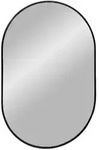 Wandspiegel, Schwarz, Metall, Glas, oval, 80x50x3 cm, Spiegel, Wandspiegel