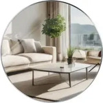 CLP Wandspiegel, Silber, Metall, 80x80x3 cm, Spiegel, Wandspiegel