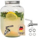 Intirilife Getr&auml;nkespender, Transparent, Glas, 4 L, Essen & Trinken, Barausstattung
