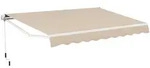 Costway Markise, Beige, Metall, 300x150x250 cm, Sonnen- & Sichtschutz, Markisen