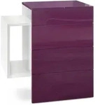 Vladon Nachttisch, Brombeere, Holzwerkstoff, 60x63x36 cm, Schlafzimmer,...