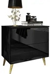 Lookway Nachttisch, Schwarz, Holzwerkstoff, 55x55x37 cm, Schlafzimmer,...
