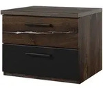Masseno Nachttisch, Mehrfarbig, Holzwerkstoff, 2 Schubladen, 46x37x40 cm,