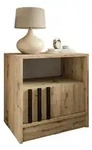 Lookway Nachttisch, Eiche Artisan, Holzwerkstoff, 51x52x38 cm, Schlafzimmer,