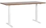 Beliani Schreibtisch, Dunkelbraun, Wei&szlig;, Holz, 180x63x72 cm, Arbeitszimmer,