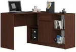 Akord Eckschreibtisch, Wenge, Holzwerkstoff, Nachbildung, Holz Optik, 6...