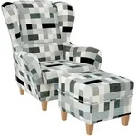 Supellex Ohrensessel, Mehrfarbig, Textil, 92x108x92 cm, Wohnzimmer, Sessel,