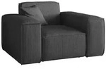 Fun M&ouml;bel Sessel, Anthrazit, Textil, 121x73x88 cm, Wohnzimmer, Sessel,...