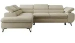 MKS Ecksofa, Beige, Metall, 3-Sitzer, L-Form, 273x208 cm, Oeko-Tex&reg;,...