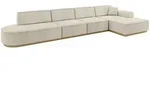 Altdecor Ecksofa, Ecru, Textil, 5-Sitzer, L-Form, 413x171 cm, Wohnzimmer, Sofas...