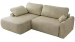 MKS Eckschlafsofa, Beige, Kunststoff, 4-Sitzer, L-Form,L-Form, 273x187 cm,