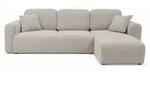 Selsey Ecksofa, Taupe, Kunststoff, 3-Sitzer, einmalig seitenverkehrt