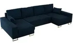 MKS Wohnlandschaft, Dunkelblau, Metall, 5-Sitzer, U-Form, 312x85x138 cm, Wohnzimmer,