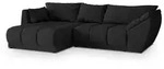 Masseno Ecksofa, Schwarz, Holz, 4-Sitzer, L-Form,L-Form, 287x182 cm, Wohnzimmer,