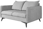 S-Style M&ouml;bel 2-Sitzer-Sofa, Silber, Textil, Echtholz,Buche, Birke, F&uuml;llung: