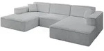 Altdecor Wohnlandschaft, Grau, Textil, 4-Sitzer, 301x77x165 cm, Wohnzimmer,...