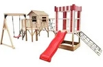 Home Deluxe Spielpark, Braun, Holz, 555x215x340 cm, Outdoor Spielzeug, Spielh&auml;user