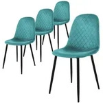 Ml-Design Esszimmerst&uuml;hle, Blau, Metall, 4-Sitzer, 51x89x44 cm, Esszimmer, St&uuml;hle,