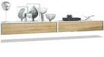 Vladon Lowboard, Eiche, Holzwerkstoff, 140x29x37 cm, Wohnzimmer, Wohnw&auml;nde,