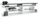 Vladon Lowboard, Grau, Holzwerkstoff, 138.5x39x37.5 cm, Wohnzimmer, Wohnw&auml;nde,