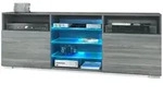 Vladon Lowboard, Anthrazit, Holzwerkstoff, 146x54x35 cm, Wohnzimmer, Wohnw&auml;nde,
