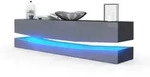 Vladon Lowboard, Grau, Holzwerkstoff, 178x48x39 cm, Wohnzimmer, Wohnw&auml;nde,