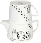 K&ouml;nitz Tee-Kannen-Set, Natur, Keramik, Kaffee & Tee, Kannen, Teekannen