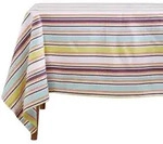Homescapes Tischdecke, Mehrfarbig, Textil, Gestreift, Rechteckig, 137x178 cm,