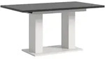 Inn.Furn Esstisch, Wei&szlig;, Grau, Holzwerkstoff, Nachbildung, Uni,