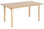 Beliani Esstisch, Hellbraun, Holzwerkstoff, 6-Sitzer, Quadratisch, 90x77x160 cm,