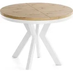 WFL Group Esstisch, Eiche Artisan, Holz, Echtholz, 6-Sitzer, Rund,Rund,...