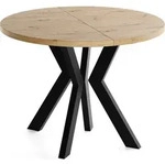 WFL Group Esstisch, Eiche Artisan, Holz, Echtholz, 10-Sitzer, Rund,Rund,...